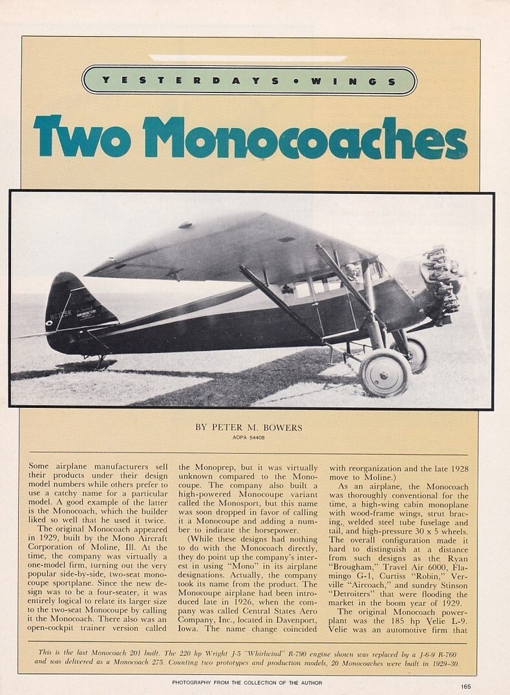 Monocoupe Aircraft Report 5/22/2024v