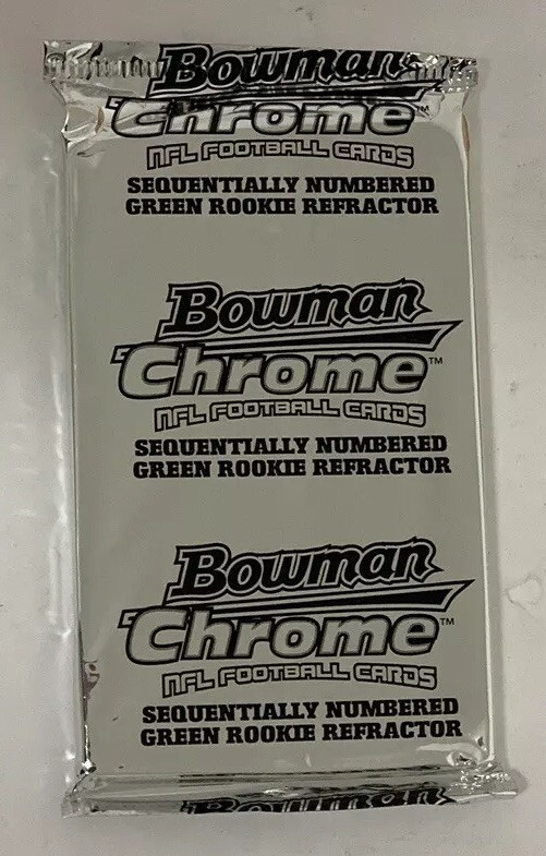 2005 Bowman Chrome FB Uncirculated Box Topper Pack Green Rookie Refractor Sealed