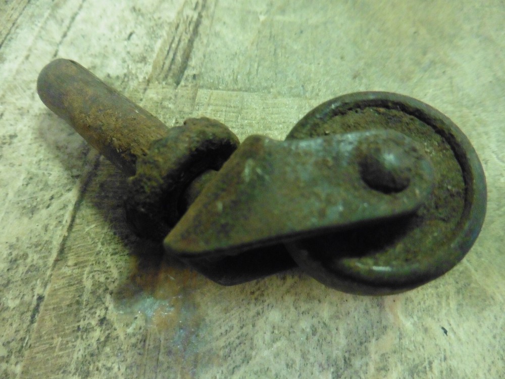 Vintage steel  caster roller swivel