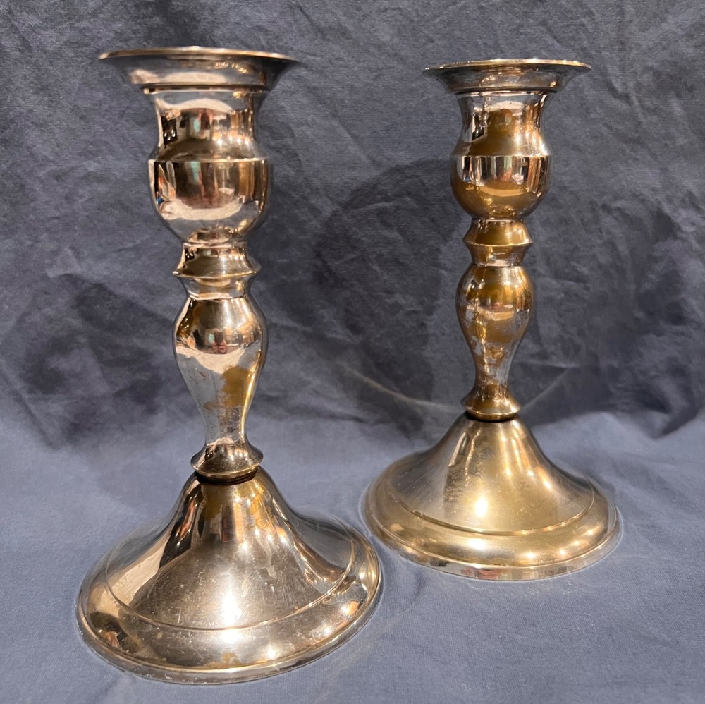 VINTAGE - LEONARD INDIA - Silver Plated Candlesticks