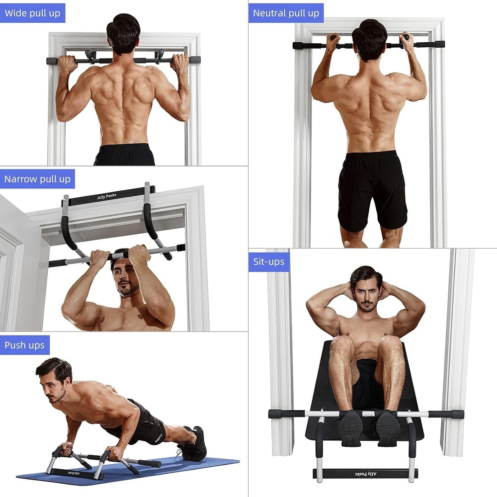 Ally Peaks Doorway Pull Up Bar 440lb Multi-Grip