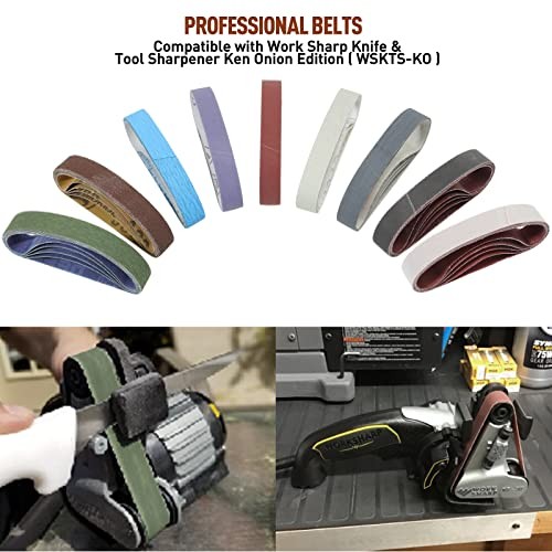 45 Pcs 3/4" x 12" Replacement Knife Sharpener Sanding Belt Kit for Work Sharp