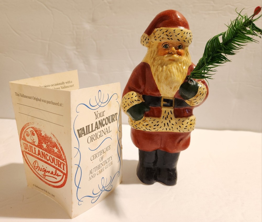 Rare Vaillancourt 1989 Santa With Tree Accessory #894