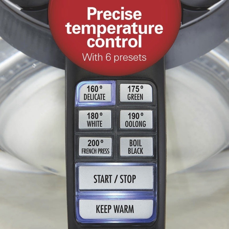 Temperature Control Glass Kettle 1500W Auto Shutoff Fast Boil Keep Warm New