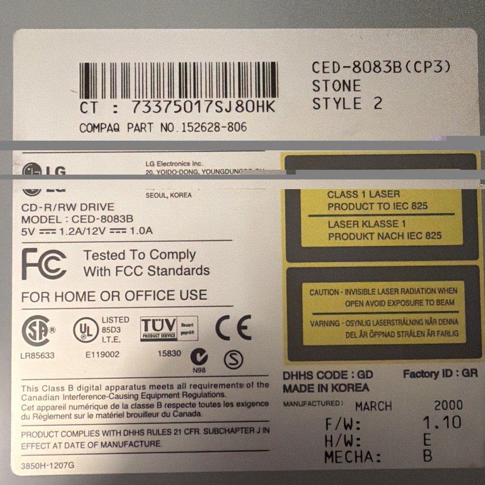 LG CD-R/RW CED-8083B (CP3)