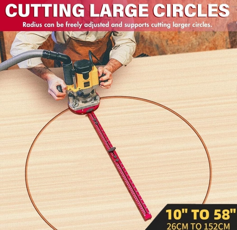 Adjustable Router Milling Groove Bracket - Large Circles