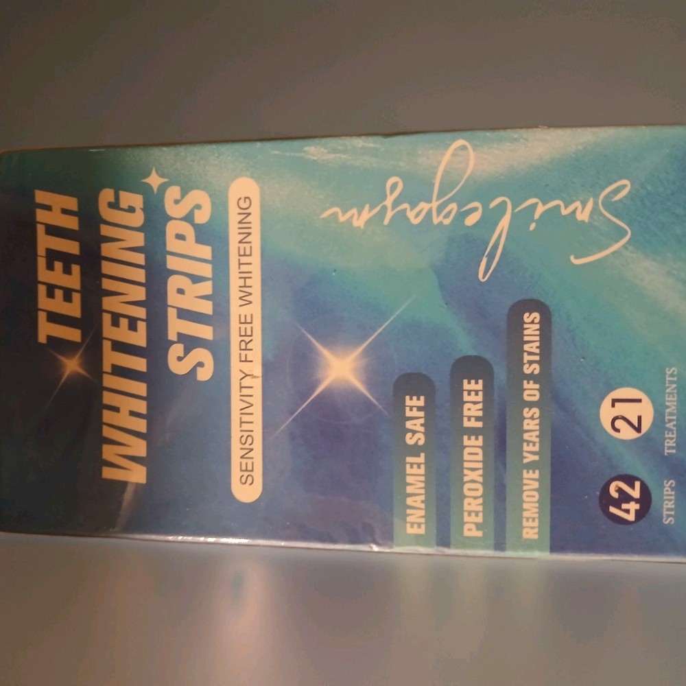 Teeth Whitening Strips Sensitivity Free Peroxide Free Mint 42 Strips