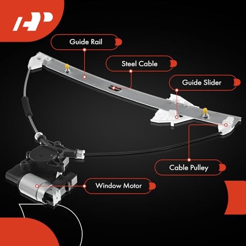 Front Right Power Window Regulator with 2-Pin Plug Motor Front Passenger Side