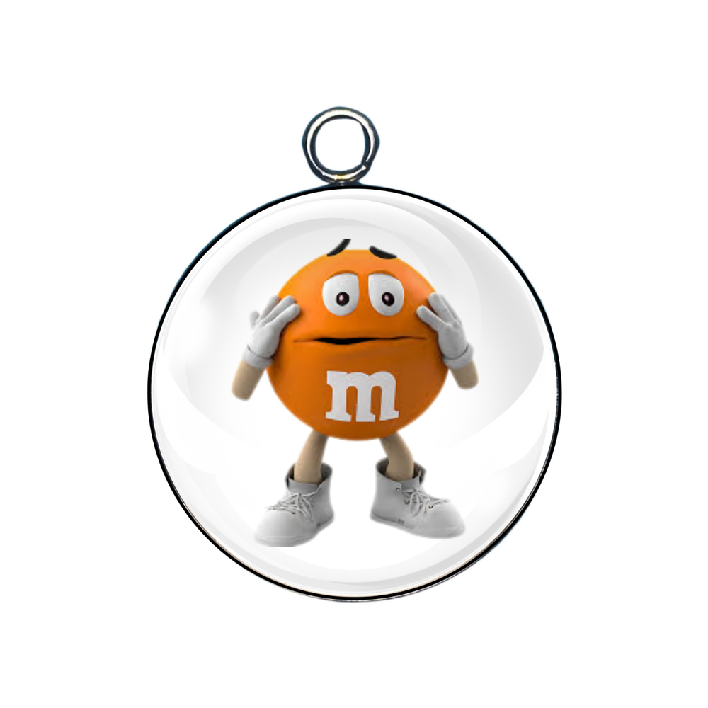 M & M Glass Cabochon Charms