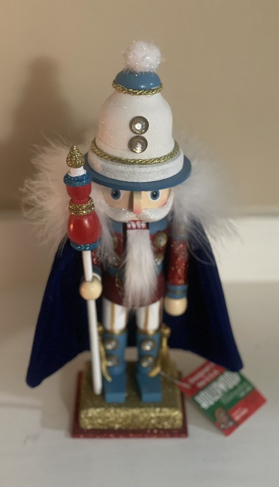 Kurt Adler Hollywood Nutcracker - Red & Teal Soldier Blue Cape Nutcracker