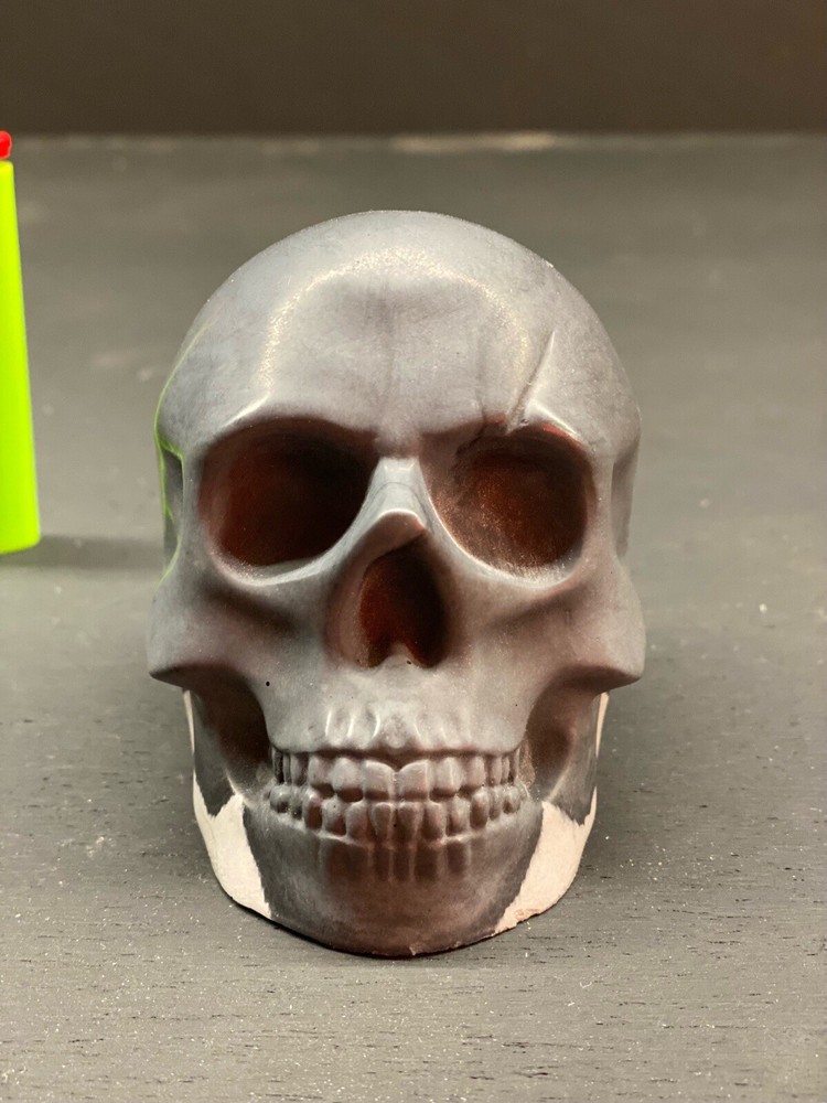 Handmade Concrete Skull Figure