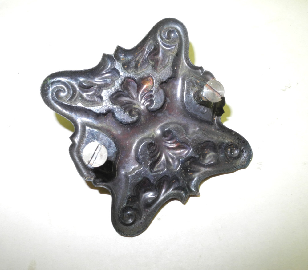 VINTAGE WHEELER & WILSON TREADLE SEWING MACHINE SOLID BRASS DRAWER PULLS, NICE