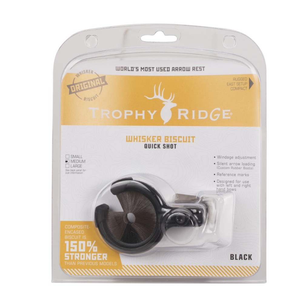 Trophy Ridge Whisker Biscuit Archery Rest, Reversible Mount