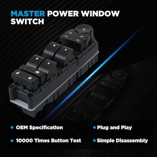 Front Driver Side Power Window Switch for 2007-2013 With Folding Mirrors