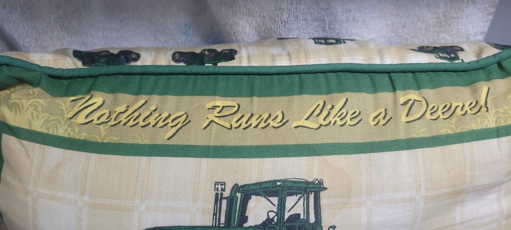 John Deere Nothing Runs Like A Deere Tractor Pillow 15"×15"