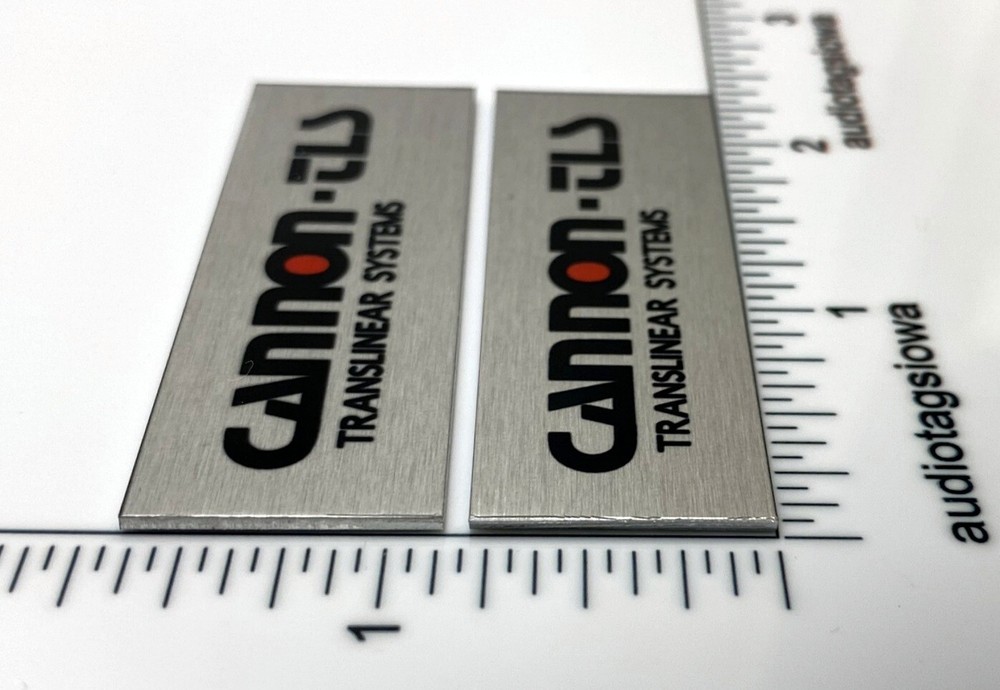 Cannon TLS Translinear Systems Speaker Badges Custom Made Aluminum