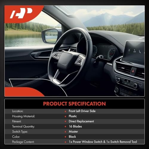 Master Power Window Switch Compatible with Kia Optima 2011 2012 2013, Only