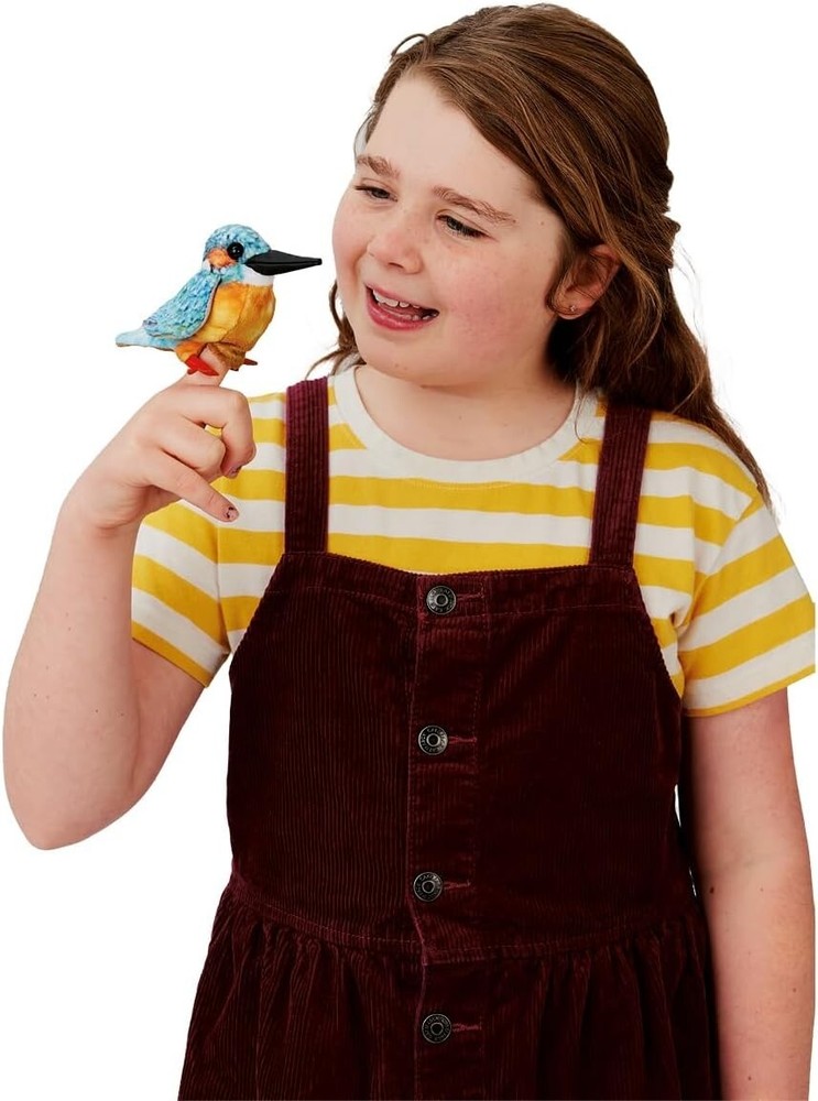 Mini Common Kingfisher Finger Puppet 5 inches