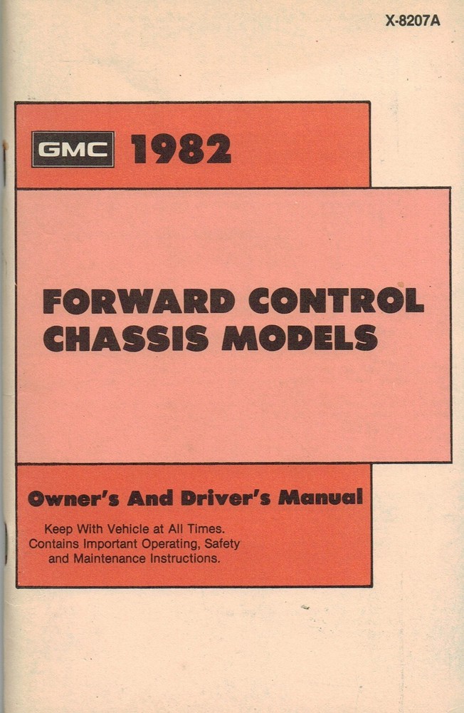 1982 GMC FORWARD CONTROL Owner's Manual {brochure info}: Step,Value,P-2500,