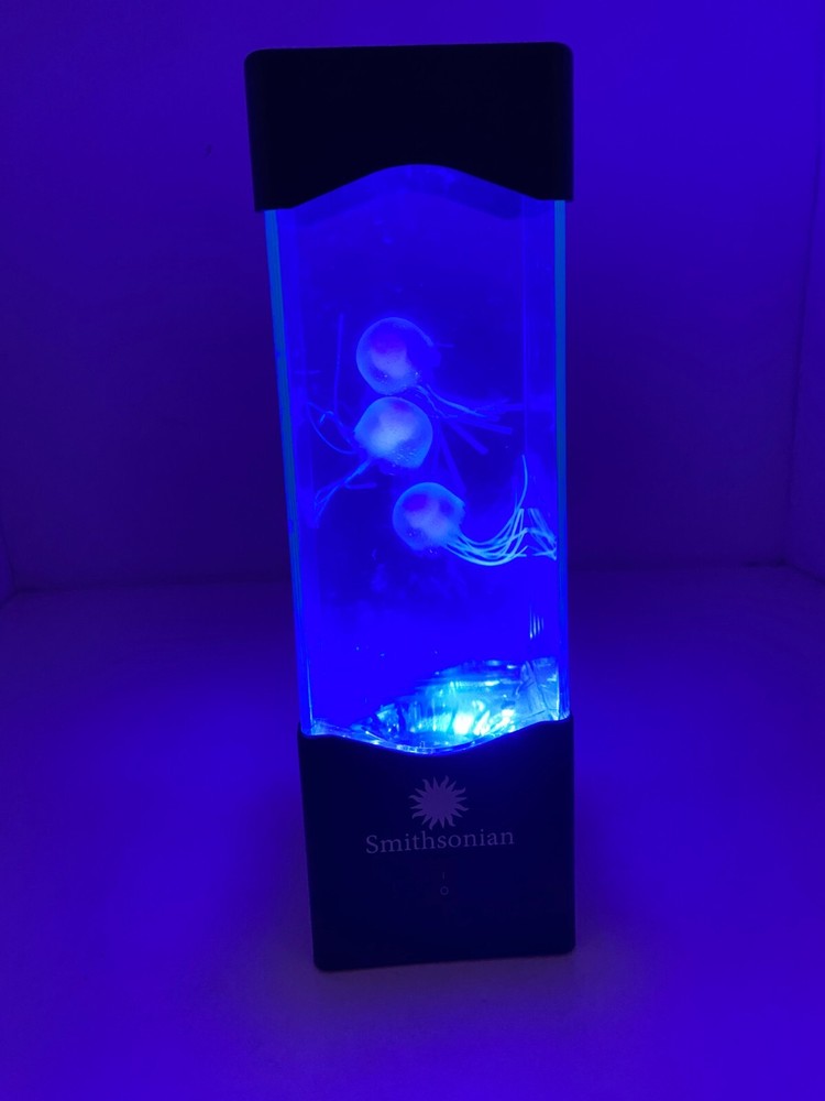 🐞 Smithsonian Jelly Fish Simulation Figures Aquarium Tank With LED Lights WORKS