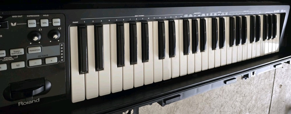 Roland A49BK 49 Key USB MIDI Controller - Black