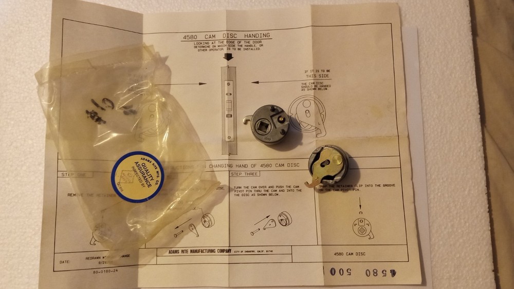 2Pc. ADAMS RITE Cam Disks NOS. 2 Pc.