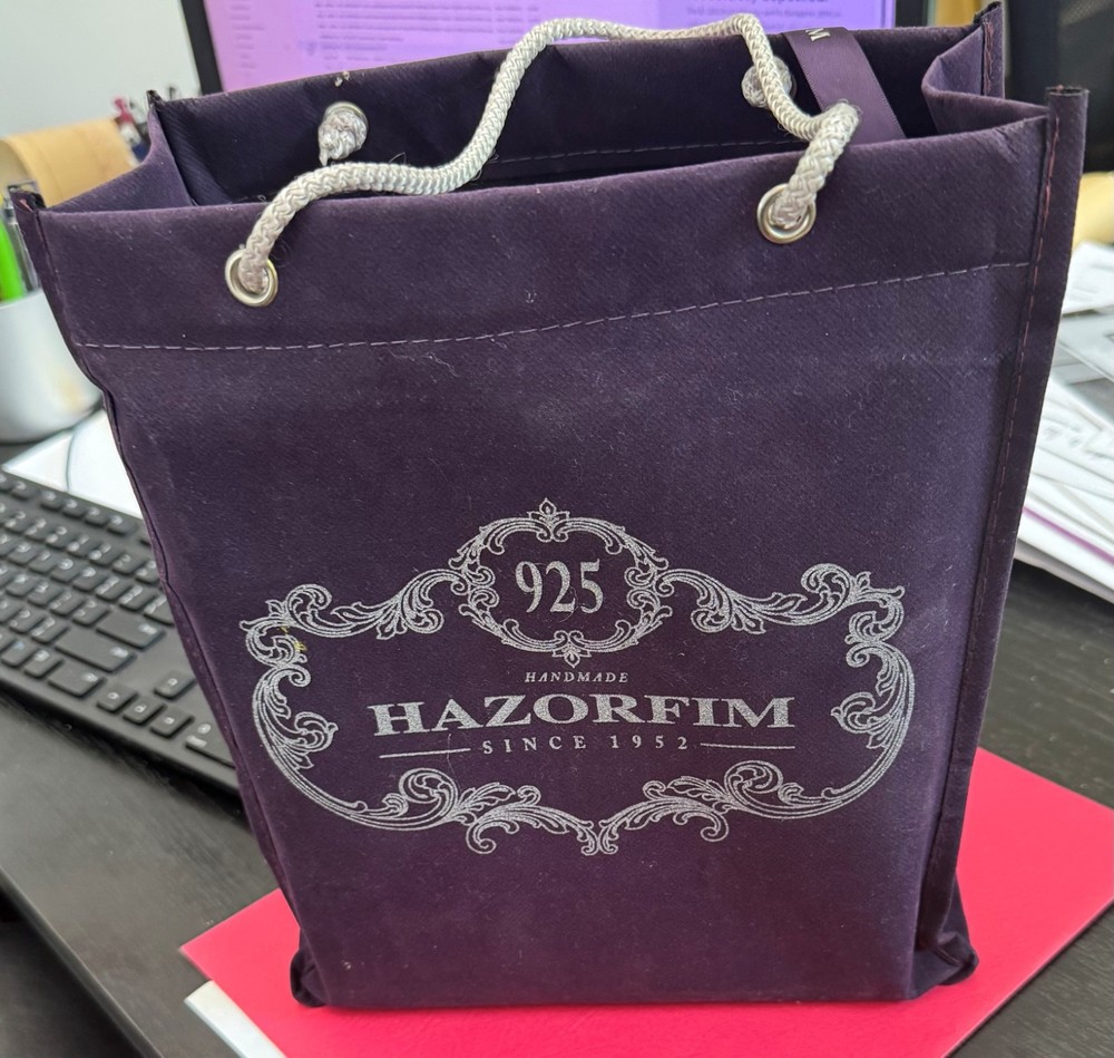 HAZORFIM KIDDUSH SET: Kiddush cup tray and blessing on candle lighting in box