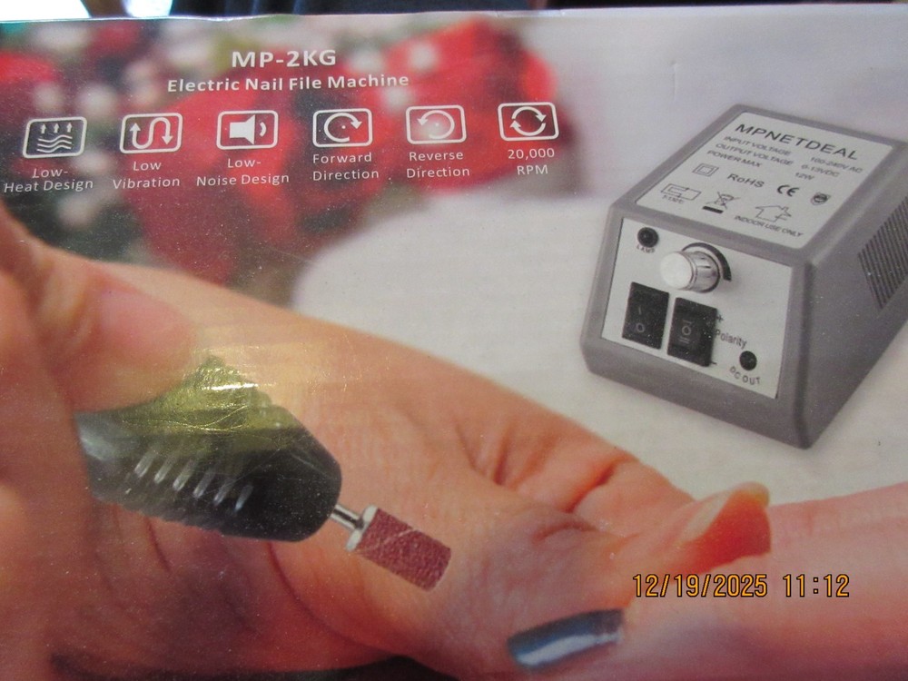 Professional  Nail Drill Machine - 6 Drill Bits, Sanding Bands. & Emery Boards