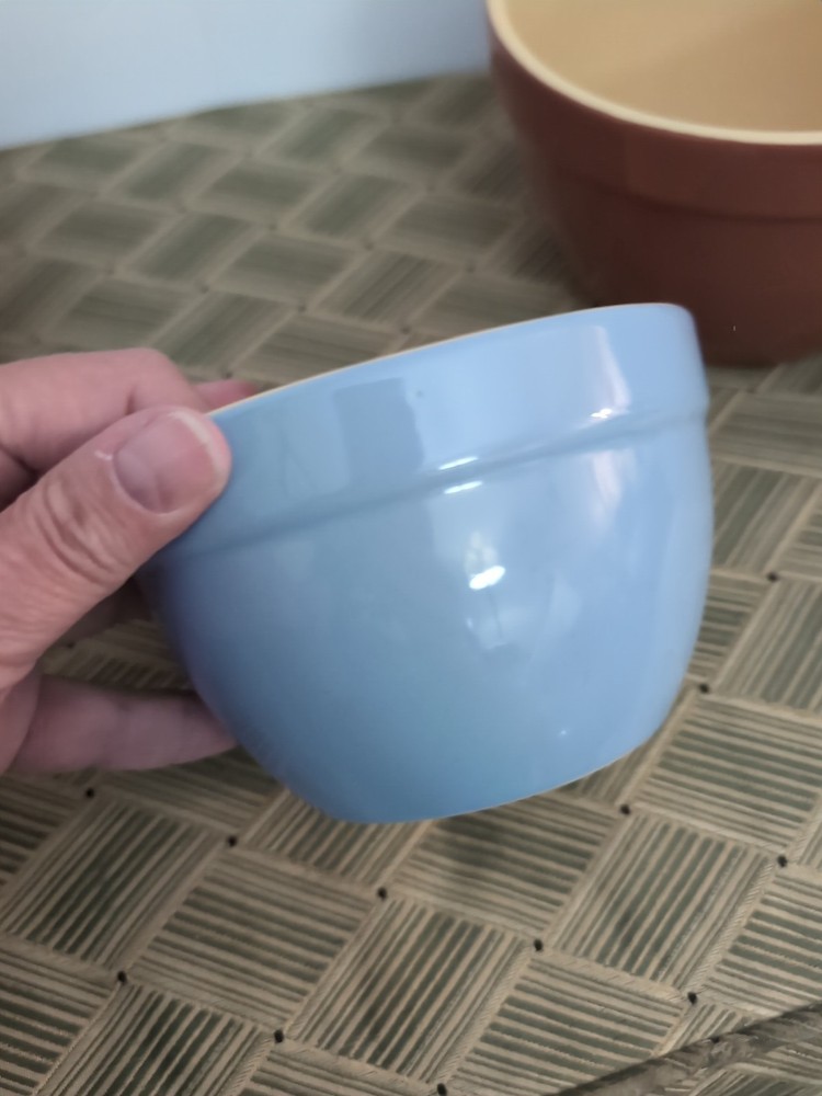 (4) Stackable Stoneware Mixing Bowls