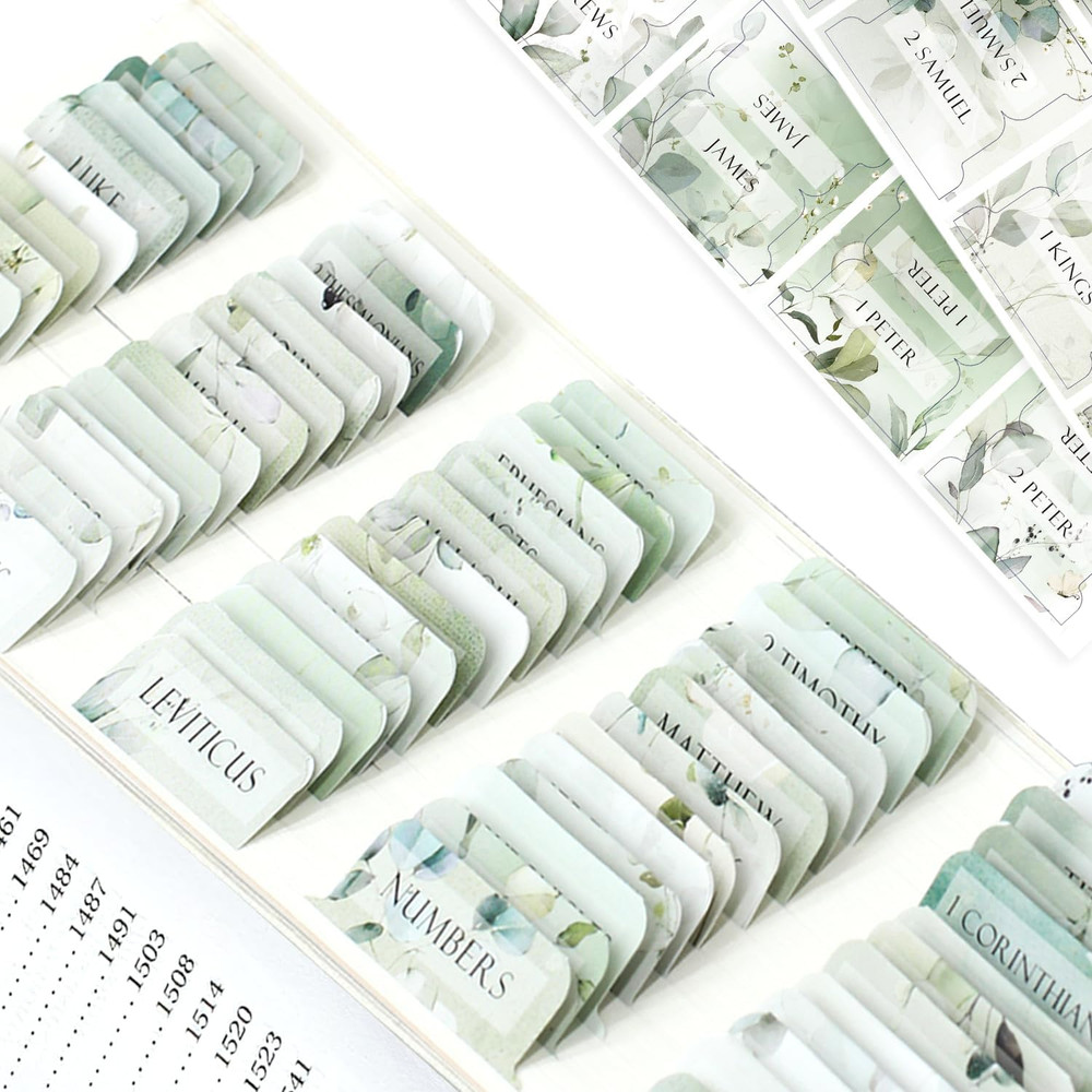 72Laminated Bible Tabs,Large Print Laminated for Study Bible,Include 67Bible Ind