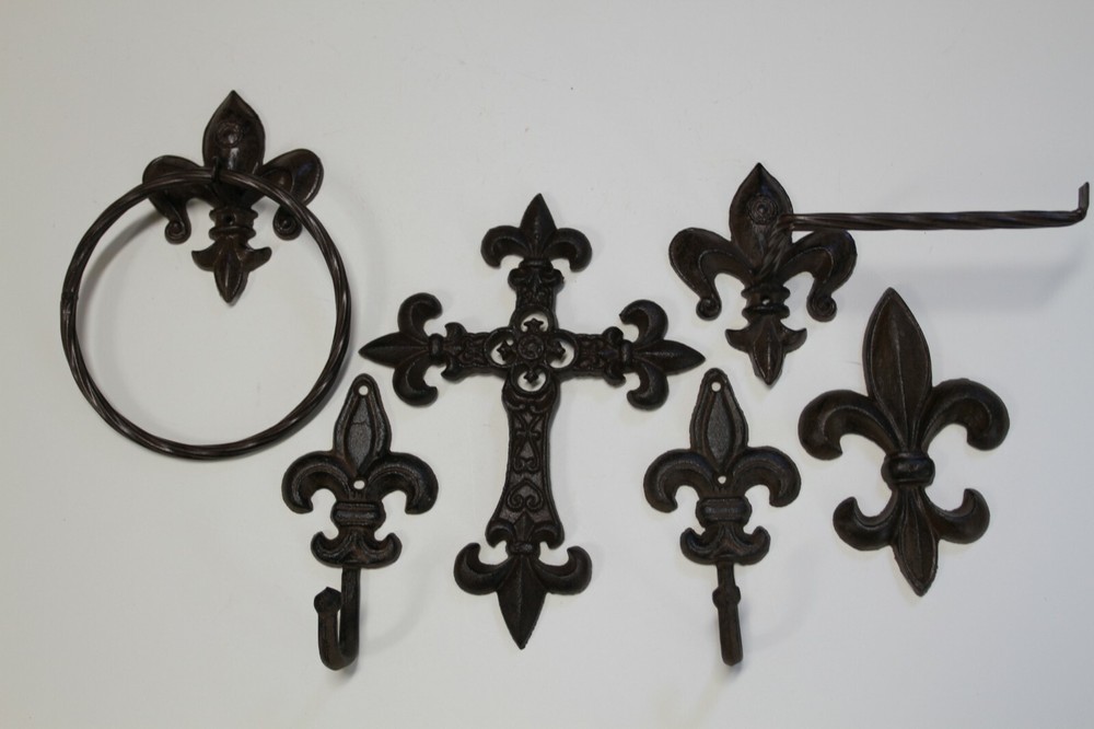 Cajun Victorian Bathroom Hardware Accessory Set Solid Cast Iron, Thoughtful pg3