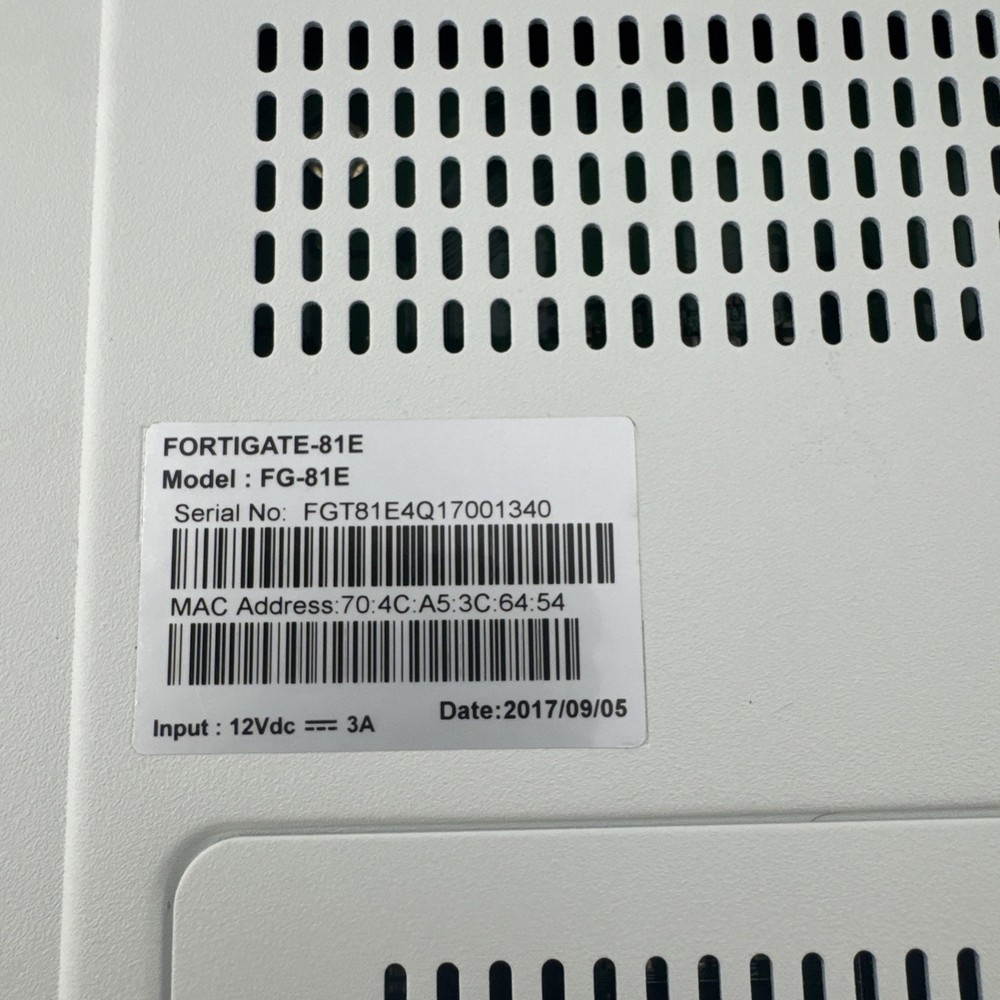 Fortinet FortiGate FG-81E Network Security Firewall LAN Port Switch NO AC ADAPT