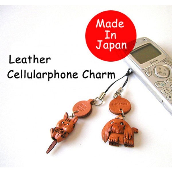 Iris Leather Flower Cellularphone Charm