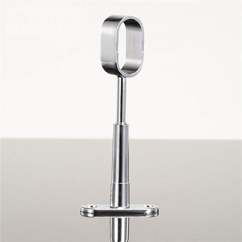 OvalRetractable Wardrobe Bracket, 16 mm Diameter, Ceiling Mounted Track Bar S...