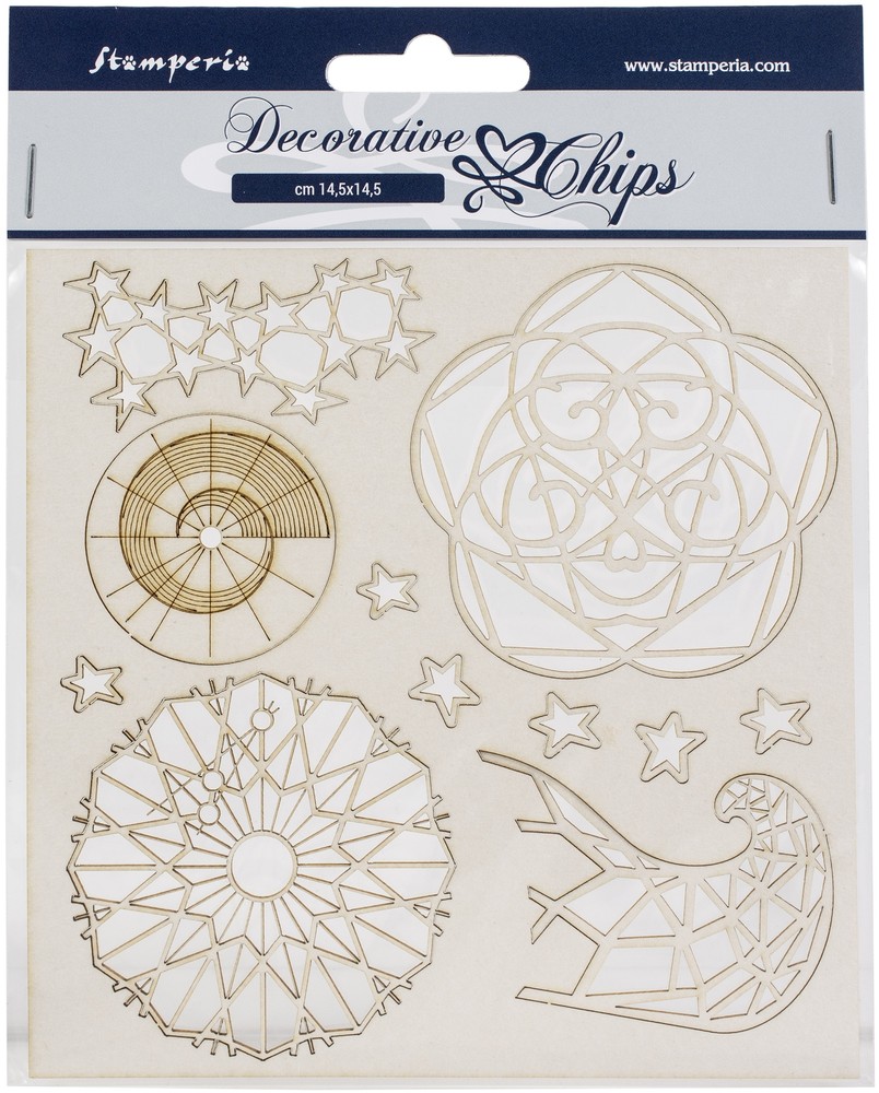 Stamperia Decorative Chips 5.5"X5.5" Arctic