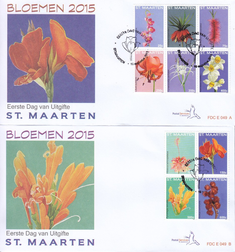 Sint Maarten Issue FDC 2015 (49) Flowers