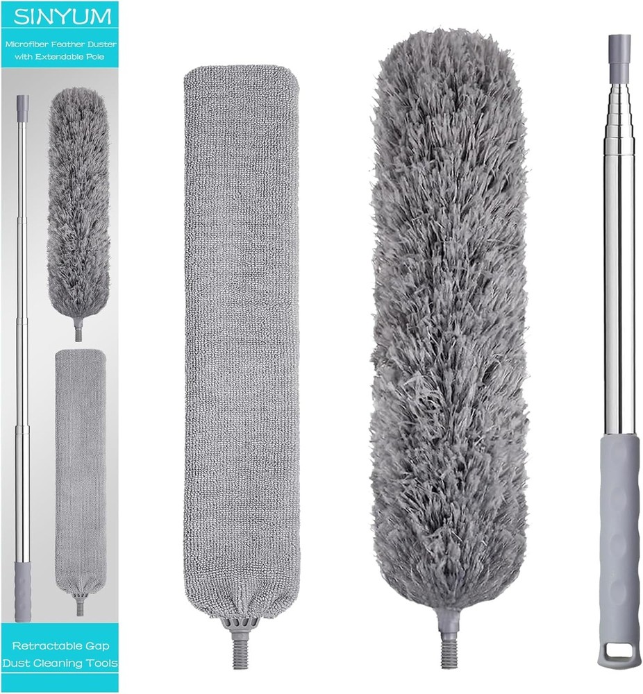100 Inch Retractable Gap Dust Cleaner Cleaning Tools & Microfiber Feather