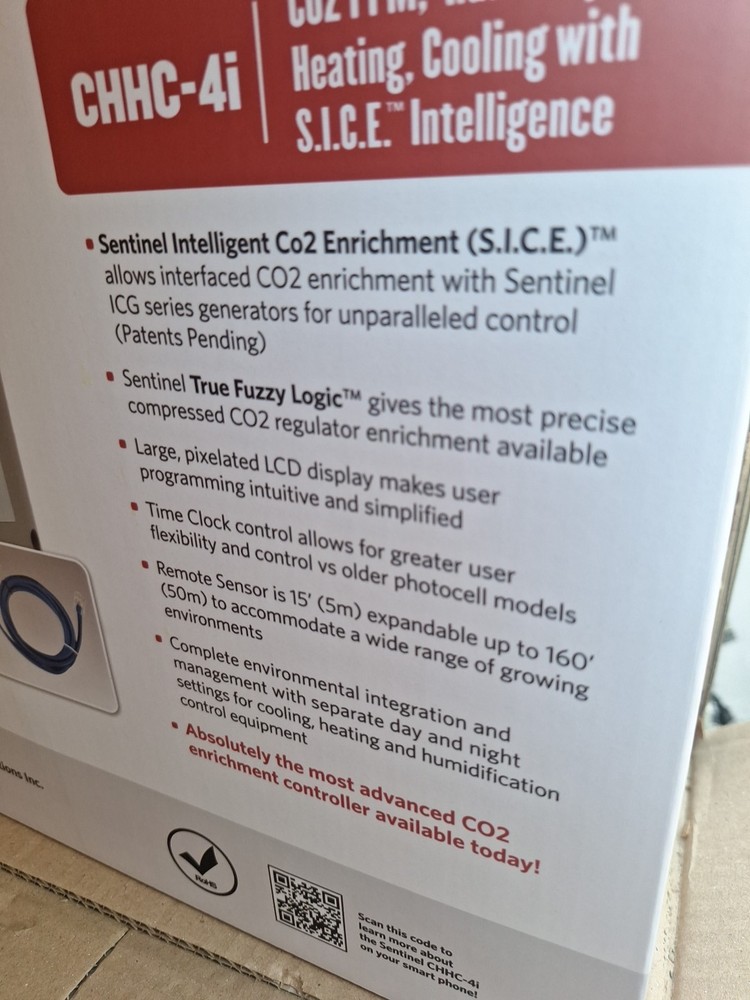 NEW Sentinel CHHC-4i Co2 PPM Humidity Controller for Hydroponic Grow System