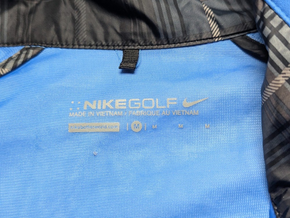 Nike Golf Windbreaker Men’s Medium 1/2 Zip Pullover Short Sleeve Blue