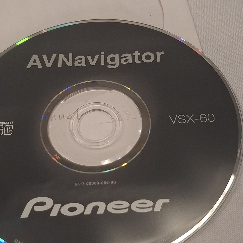Pioneer Elite VSX-60 CD AVNAVIGATOR PROGRAM