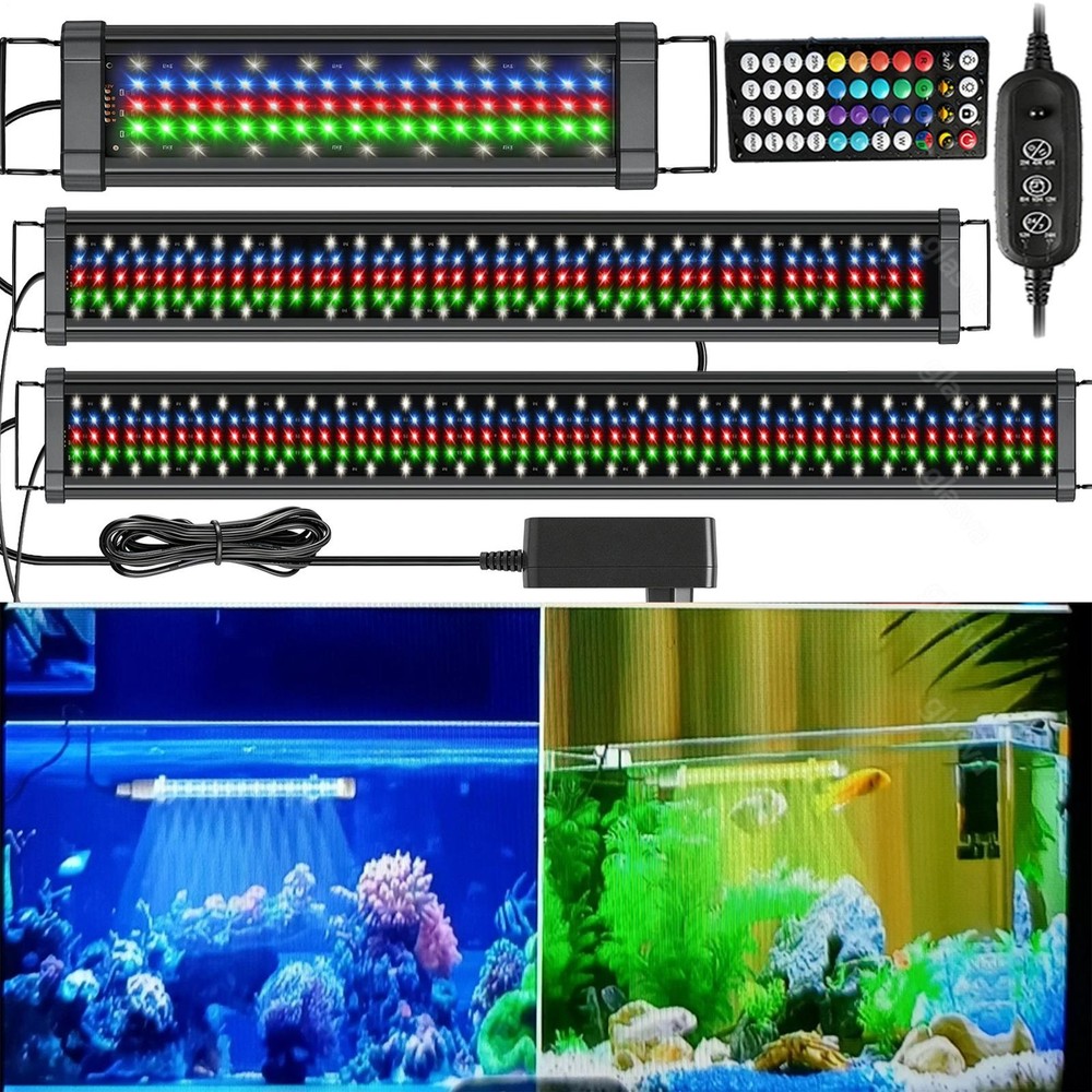 Adjustable LED RGB Aquarium Lighting Lamp Full Spectrum Surface Mount Light Light