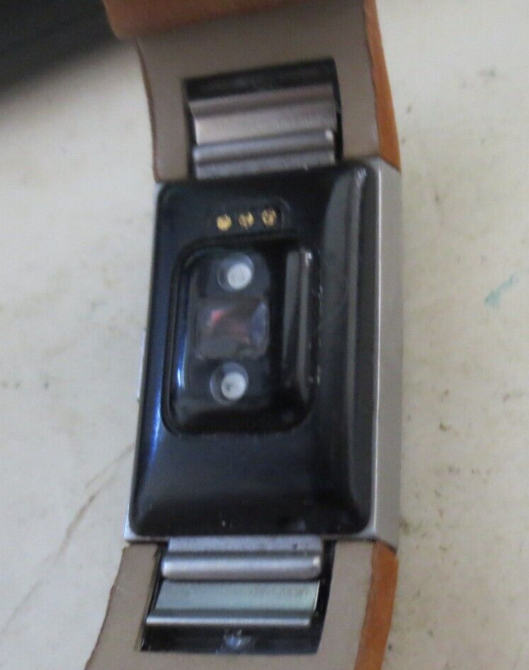 2 Fitbit ALTA FB406 Activity Trackers Grey Black bands with one extra