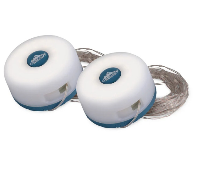 2 Pack Camping String Lights Rechargeable,30 FT Camping Lights String Waterproof