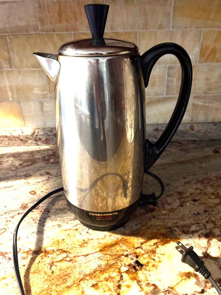 Vintage Farberware Superfast Fully Automatic Percolator Model 142 Retro WORKS