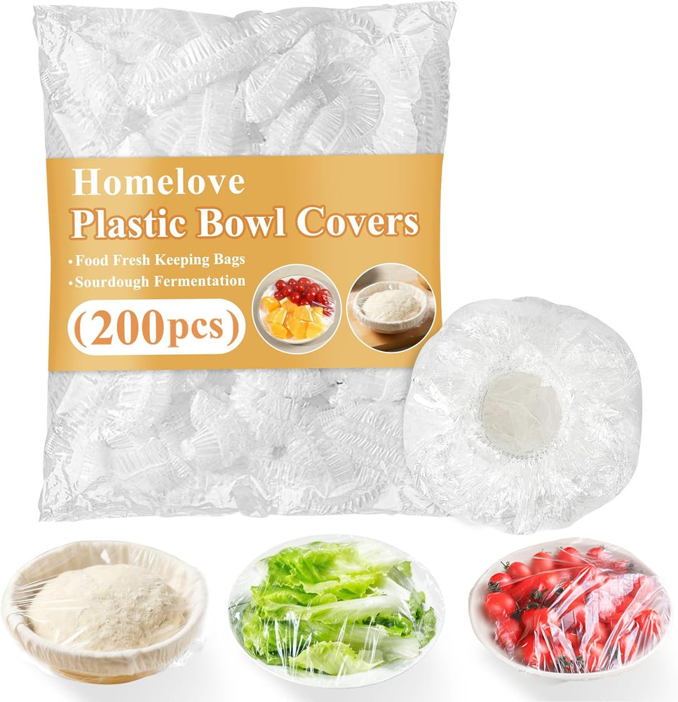 200pcs Bowl Covers Bread Proofing - Plastic Wrap for Food Sourdough Bread Baking