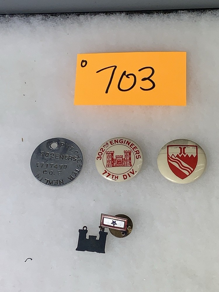 WWI US Engineer Group Including Dog TAg O703