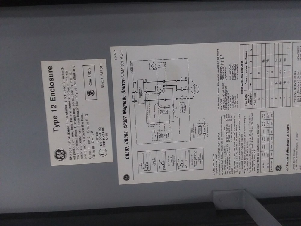 GE 300 Line Control Type 12 Enclosure