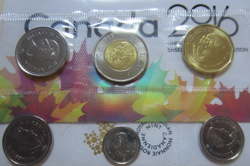 2016 Canada PL Coins Set. Original Mint Packing. 6 UNC Coins