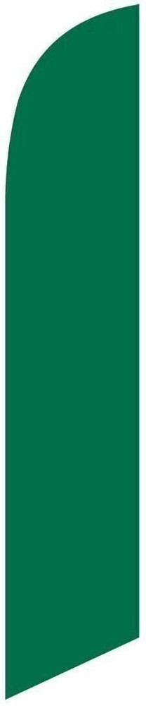 Solid Dark Green Feather Banner Swooper Flag - NO WIND REQUIRED - Replacement...