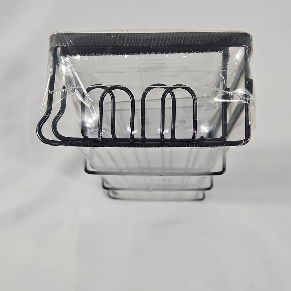 Shower Caddy Adhesive Black Wall Mounted (2 piece)